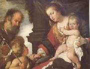 Bernardo Strozzi The Holy Family with John the Baptist (mk05) oil painting